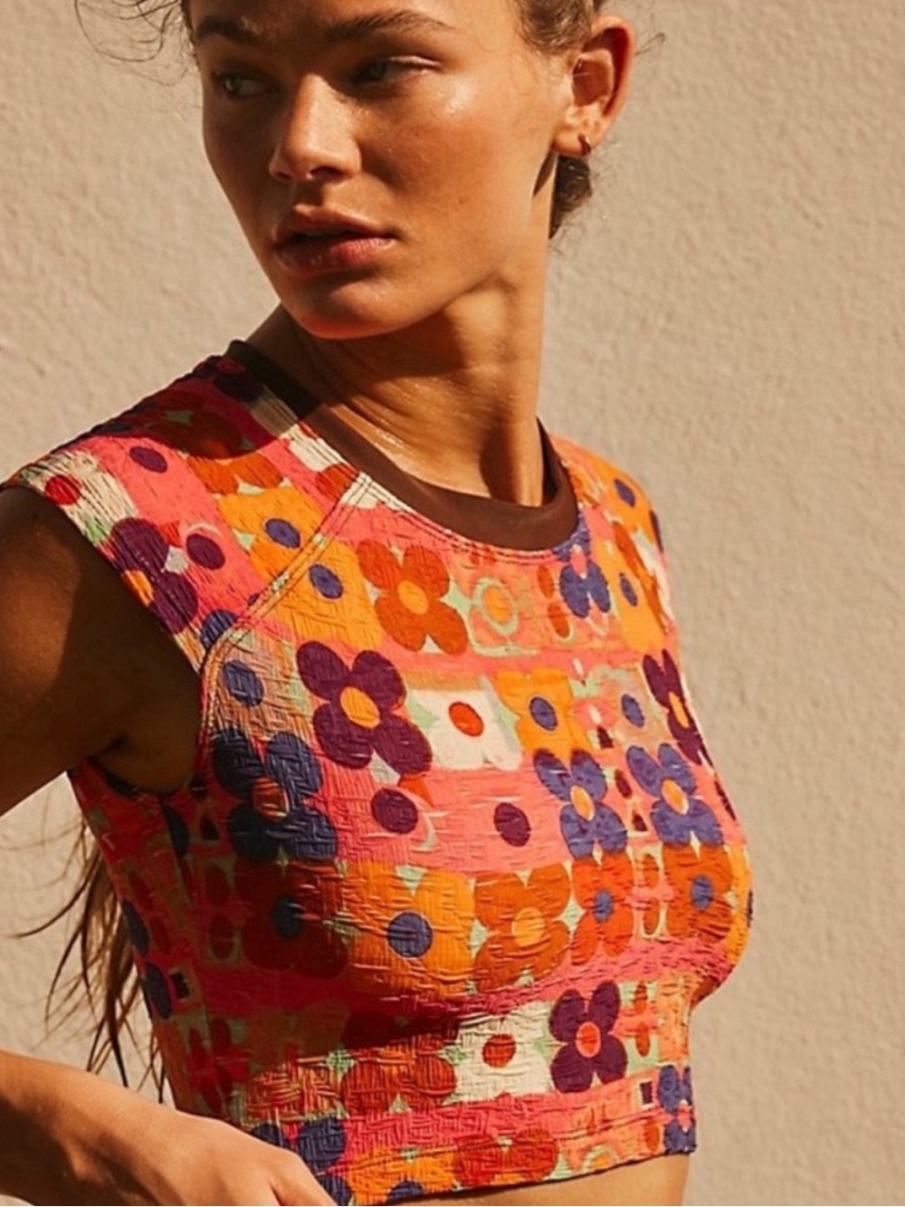 Free People The Sonny Crop Swim Top in Woodstock ❤️ NWOT Size Medium - Picture 2 of 5